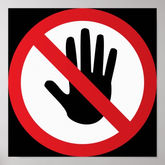 Waarschuwingsbord Poster (Voorkant)