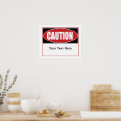 waarschuwingsbord poster (Keuken)