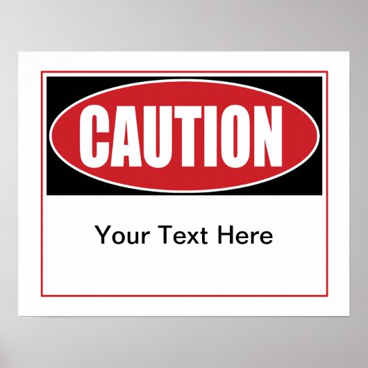 waarschuwingsbord poster (Voorkant)