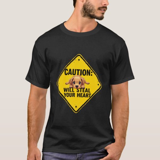 Waarschuwingsbord Rhodesian Ridgeback Grappig Cade T-shirt (Voorkant)
