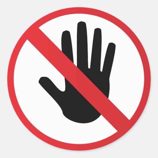 Waarschuwingsbord Ronde Sticker (Voorkant)