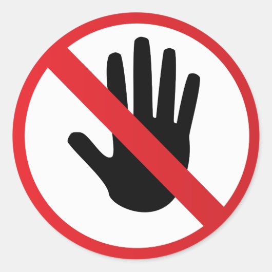 Waarschuwingsbord Ronde Sticker (Voorkant)