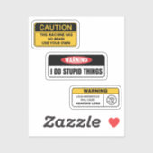 Waarschuwingsbord Sticker II (Vel)