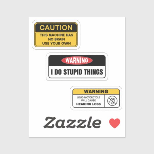 Waarschuwingsbord Sticker II (Vel)