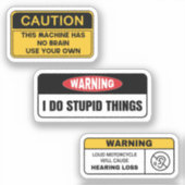 Waarschuwingsbord Sticker II (Voorkant)