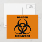 Waarschuwingsbord veiligheidssymbool Oranje voor g Briefkaart (Voorkant / Achterkant)