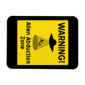 Waarschuwingsbord voor Alien Abduction Zone Magneet (Horizontaal)