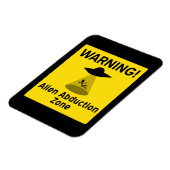 Waarschuwingsbord voor Alien Abduction Zone Magneet (Linkerzijde)