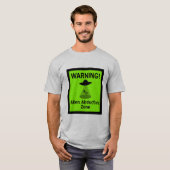 Waarschuwingsbord voor Alien Abduction Zone T-shirt (Voorkant volledig)