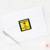 Waarschuwingsbord voor Alien Abduction Zone Vierkante Sticker (Envelop)
