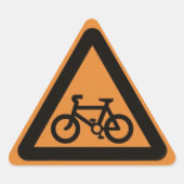 Waarschuwingsbord voor bike Sticker (Voorkant)