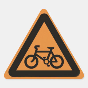 Waarschuwingsbord voor bike Sticker