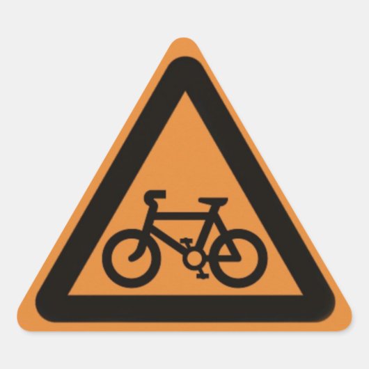 Waarschuwingsbord voor bike Sticker (Voorkant)