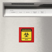 Waarschuwingsbord voor biogevaren magneet (Insitu (Vaatwasser))