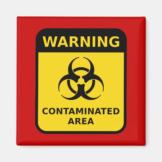 Waarschuwingsbord voor biogevaren magneet (Voorkant)