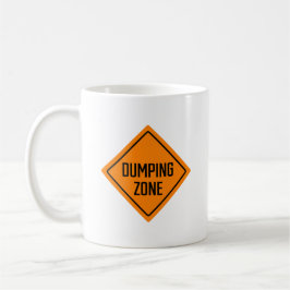 Waarschuwingsbord voor de dumpingzone | Klassieke  Koffiemok