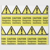 Waarschuwingsbord voor gevaarlijke machines cadeaupapier (Vlak)