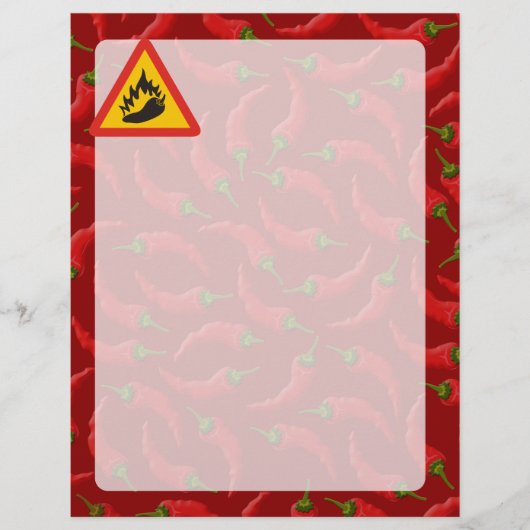 Waarschuwingsbord voor hete peper flyer (Voorkant)