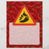 Waarschuwingsbord voor hete peper flyer (Achterkant)