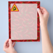 Waarschuwingsbord voor hete peper flyer (Hand)