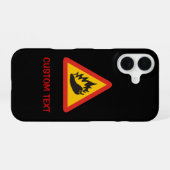 Waarschuwingsbord voor hete peper iPhone 16 hoesje (Achterkant horizontaal)