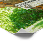 Waarschuwingsbord voor ijsonhout poster (Hoek)