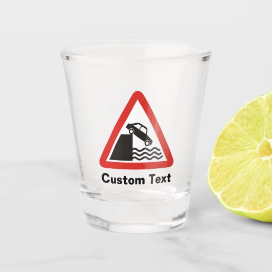 Waarschuwingsbord voor kade shot glas (Voorkant)
