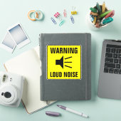 Waarschuwingsbord voor luide ruis pictogram vinyl  sticker (iPad Cover)