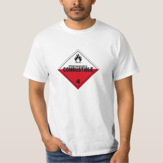 Waarschuwingsbord voor motorisch explosief t-shirt