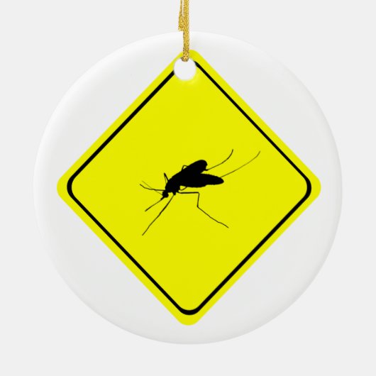 Waarschuwingsbord voor muggen hinder insecten/inse keramisch ornament (Achterkant)
