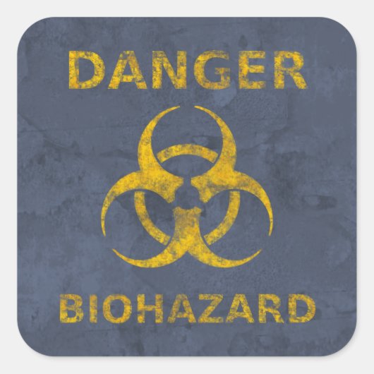 Waarschuwingsbord voor noodsituaties vierkante sticker (Voorkant)