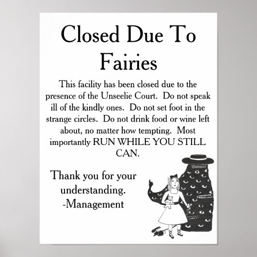 Waarschuwingsbord voor onseelie-fouten poster (Voorkant)