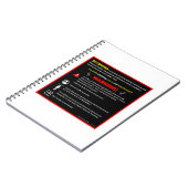 Waarschuwingsbord voor SKYDIVING Theme Park Notitieboek (Linkerzijde)