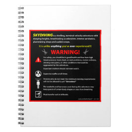 Waarschuwingsbord voor SKYDIVING Theme Park Notitieboek