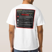 Waarschuwingsbord voor SKYDIVING Theme Park T-shirt (Achterkant)