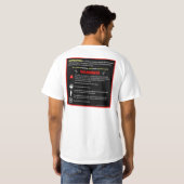 Waarschuwingsbord voor SKYDIVING Theme Park T-shirt (Achterkant volledig)