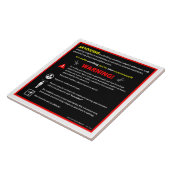 Waarschuwingsbord voor SKYDIVING Theme Park Tegeltje (Zijkant)