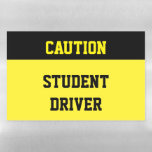 Waarschuwingsbord voor stuurprogramma's voor leerl magnetisch uitwisbaar vel<br><div class="desc">Een grote magneet om aan je auto te bevestigen om anderen te helpen begrijpen dat een studentenbestuurder achter het stuur van je voertuig zit. Helder zwart-geel om teken te lezen. Toon deze magneet van de studentenbestuurder op uw auto wanneer uw studentenbestuurder achter het wiel is. Het opvallende ontwerp van Helder...</div>