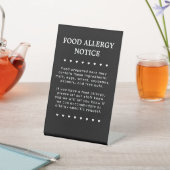 Waarschuwingsbord voor voedselallergie reclamebord met voetstuk (Insitu)