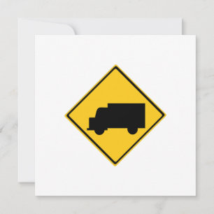 Waarschuwingsbord voor vrachtwagens