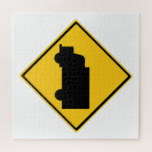 Waarschuwingsbord voor vrachtwagens legpuzzel (Horizontaal)