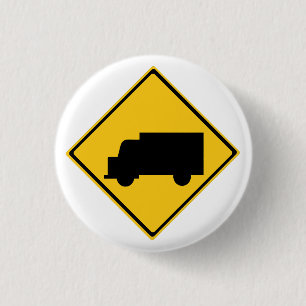 Waarschuwingsbord voor vrachtwagens ronde button 3,2 cm