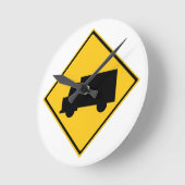 Waarschuwingsbord voor vrachtwagens ronde klok (Hoek)