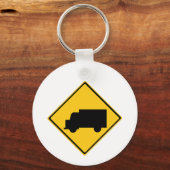 Waarschuwingsbord voor vrachtwagens sleutelhanger (Achterkant)
