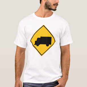 Waarschuwingsbord voor vrachtwagens t-shirt