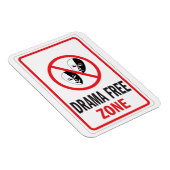 Waarschuwingsbord voor vrije zone voor drama magneet (Rechterzijde)