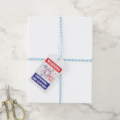 Waarschuwingsbord voor vuurwerk cadeaulabel (Met Touw)