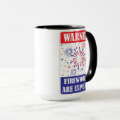 Waarschuwingsbord voor vuurwerk mok (Voorkant rechts)
