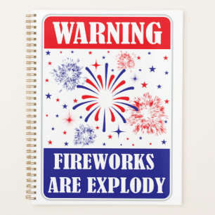 Waarschuwingsbord voor vuurwerk planner