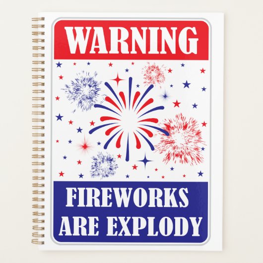 Waarschuwingsbord voor vuurwerk planner (Voorkant)